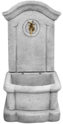 Produktbild von Casa Padrino Jugendstil Wandbrunnen Grau / Antik Messing H. 100 cm