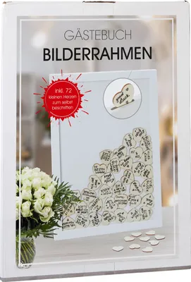 Produktbild von Bilderrahmen Gästebuch Herz Hochzeit