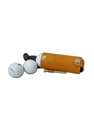 Produktbild von Nobile Roma Golfballhalter aus echtem Leder für drei