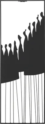 Produktbild von Gilde Wandrelief, "People", Metall, schwarz, VE 2, L. 2 cm, B. 25.5 cm, H. 70 cm 74162 4063387741627