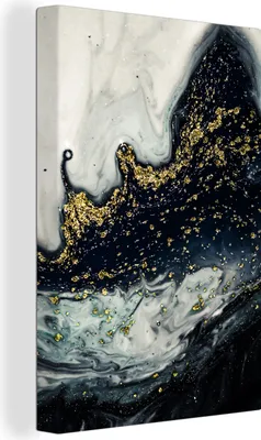 Obrázek produktu pro OneMillionCanvasses® - Obrazy na plátně - 90x140 cm, Mramor - Abstraktní - Zlatá -  nástěnné dekorace - Fotografie na plátně - Obraz na dřevěném rámu - Nástěnná dekorace - Ložnice