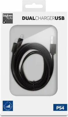 Image de PS4 - Câble de chargement en Y (USB/Micro USB) 3m [noir]