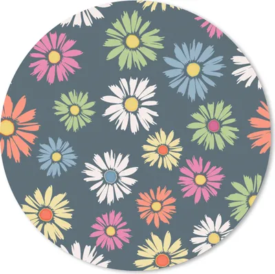 Produktbild von MuchoWow® Mauspad Mousepad Regenbogen - Design - Blumen 20x20 cm - Mousepads - Maus Mat - Pad - Mausunterlage - Schreibtischmatte