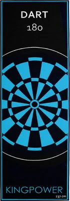 Produktbild von Kingpower Dartteppich mit Abwurflinie, Dart Zubehör mit Motiv, Dartmatte mit Oche, pflegeleichter Teppich rutschfest , Auswahl:Design 4 - 237 x 80 cm
