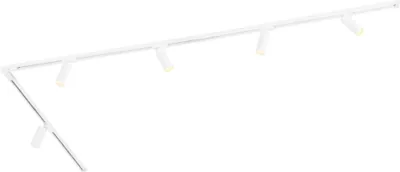 Produktbild von Ledvion - Schienensystem lampen, 3m, 1-Phasen, 3W, inklusive 5x GU10 LED , Weiss, 2700K, 5-flammig Spot, spotlight, deckenspot, deckenstrahler, strahler lampe