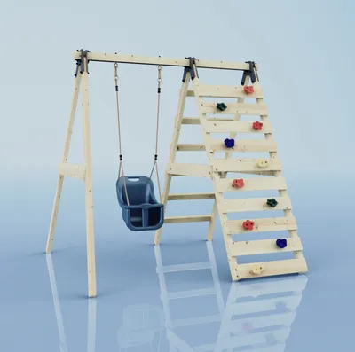 Produktbild von OutdoorToys Schaukel Veilchen aus Holz in Blau Marineblau