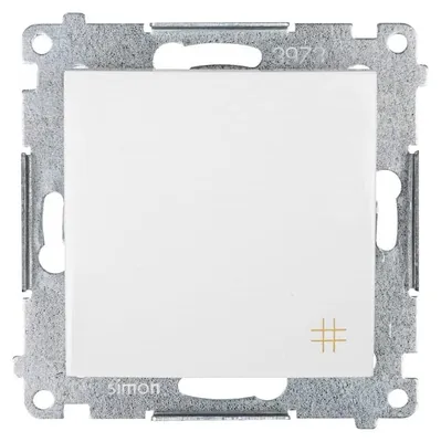 Image de Interrupteur croisé (module) avec impression Bornes à fiches Blanc Simon 54 PremiumContact™ Simon DW7.01/11