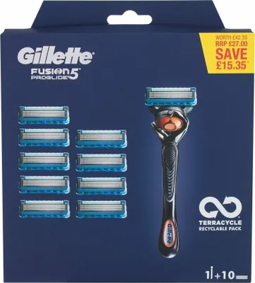 Produktbild von Gillette Fusion5 Proglide Systemklingen 10er + Handstück