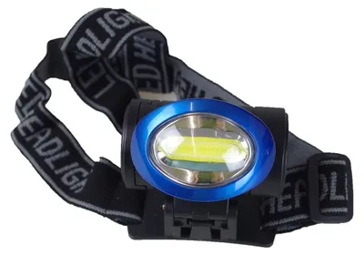 Produktbild von LED Stirnlampe 3W 200Lumen schwarz blau einstellbar Stirnleuchte Lampe