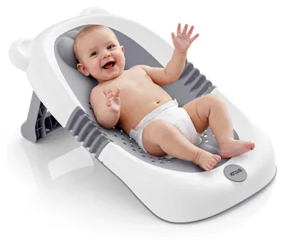 Produktbild von Faltbare Babybadewanne, Badewannenstütze für Neugeborene und Kleinkinder mit rutschfesten Saugnäpfen, 0–6 Monate