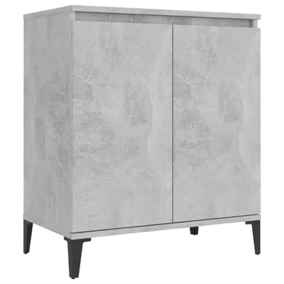 Image de Buffet gris béton 60x35x70 cm bois d'ingénierie