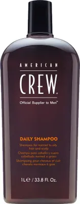 Produktbild von American Crew Daily Shampoo, 1000 ml, Shampoo, Nicht-professionell, Männer, normales Haar, öliges Haar, Farbschutz, Feuchtigkeitsspendend, Glanz