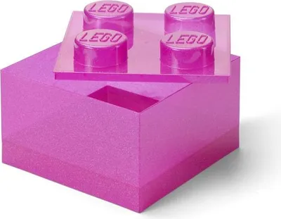 Produktbild von LEGO Aufbewahrungsstein STORAGE BRICK 4 GLITTER hellviolett