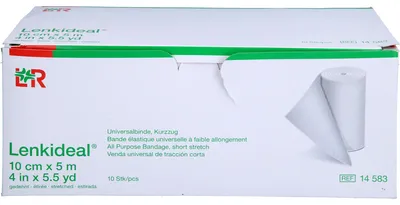 Produktbild von Lenkideal 5mx10cm mit Verbandklammern weiß, 10 St BIN