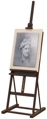 Produktbild von Holzstaffelei, h?henverstellbar 171šC230 cm, Malstaffelei mit Ablagefach, Neigungswinkel bis max. 80¡ã einstellbar, braun