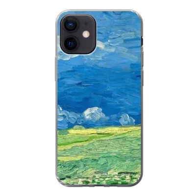 Produktbild von MuchoWow® Handyhülle Schutzhülle Hülle für iPhone 12 Weizenfeld unter Gewitterwolken - Vincent van Gogh Silikon Softcase Handy Hülle - Schutzhülle