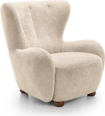 Produktbild von Ohrensessel FILO Dress Me 15 Naturbeige Sand Sessel Relaxsessel Fernsehsessel Holzfüße Natur