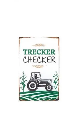 Produktbild von 1 Metallschild" TreckerChecker"  30x19cm zum Aufhängen