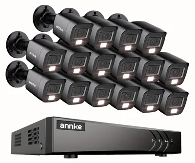 Productafbeelding van 4-delige 3K Beveiligingscamera Set - Buitencamera - Dome Camera - PoE Camera - Bewakingscamera - AI Detectie