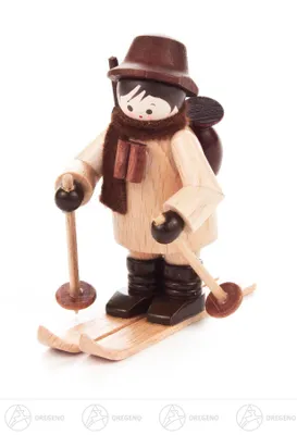 Produktbild von Thiel-Figur Wildhüter auf Ski - natur (6cm) von Romy Thiel