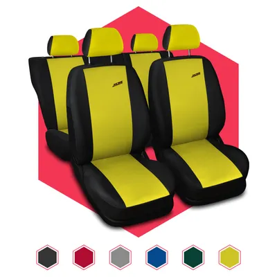 Produktbild von Autositzbezüge Universal Schonbezüge Sitzauflage PKW Schonbezug Polyester Gelb