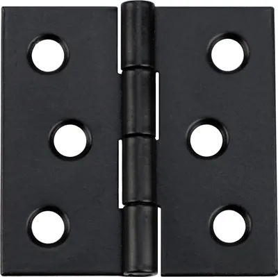 Produktbild von Gerollte Scharniere Halbbreite Möbelscharniere 50 x 50 mm Schwarz Pulverbeschichtet