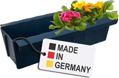Produktbild von Euro-Paletten Blumenkasten-Einsätze | mit Hängesystem zum Einhängen | 37,3cm Anthrazit | Pflanzkasten für Europalette Palette | Balkonkasten | Blumentopf | extrem stabil