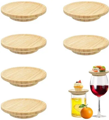 Produktbild von Weinglas Toppers 6 Stück - für Vorspeisen und Desserts - ideal für Zuhause und Restaurants - m-shop