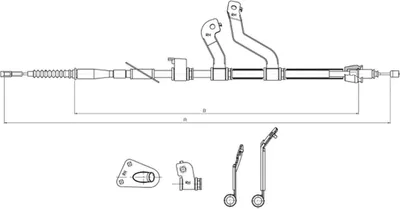 Produktbild von METZGER Handbremsseil Seilzug Feststellbremse für HYUNDAI i30 (GD) Hinten Rechts 17.2580