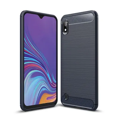 Produktbild von Carbon Shield TPU Hülle für Samsung Galaxy A10 - Blau KP10706