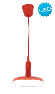 Produktbild von Näve Pendel incl. LED-Tellerlampe E27 rot "Ufo" - Textil/Silikon/Kunststoff - Farbe: rot; 6096921