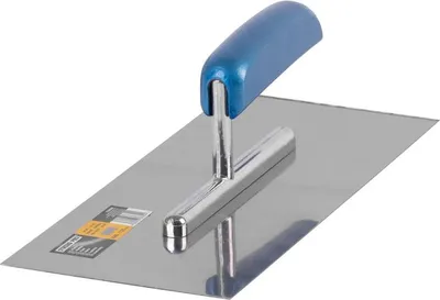 Zdjęcie produktu dla Kielnia Strend Pro 0812.010CS BlueLine, drewniany uchwyt, 280x130 mm, prosta, WoodHand, stalowa