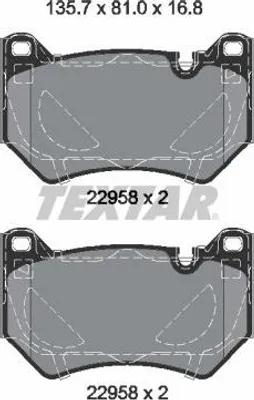 Produktbild von TEXTAR 2295801 Bremsbeläge Satz Vorne für AUDI Q5 (FYB) Q5 SUV Sportback (80A) Q5 Van (FYB, FYG)