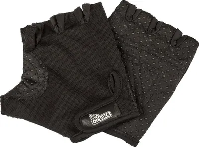 Produktbild von On Bike Schwarze Halbfingerhandschuhe für Rennrad und MTB