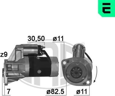 Produktbild von ERA 220083A Starter Anlasser 2kW für NISSAN Patrol GR V SUV (Y61) 12V