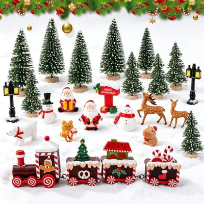 Weihnachtsfiguren-Bastelset, 23 Teile, DIY-Dekoration