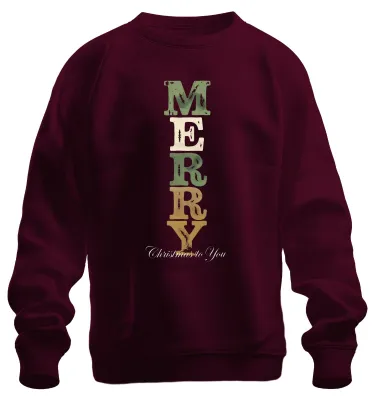 Produktbild von MERRY Christmas to You Weihnachten Weihnachtsgeschenk Sweatshirt Pullover, Burgundy, XL