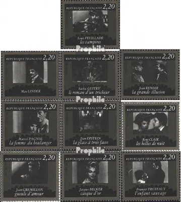 Produktbild von Briefmarken Frankreich 1986 Mi 2566-2575 (kompl.Ausg.) postfrisch Filmarchiv