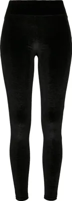 Productafbeelding van Dames leggings Urban Classics, hoge taille, velvet, zwart - 5XL