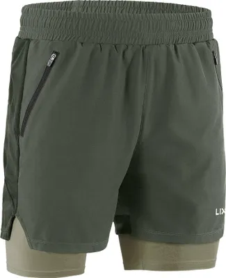 Produktbild von Lixada Herren 2-in-1-Laufshorts, schnell trocknend, atmungsaktiv, aktives Training, Übung, Joggen, Marathon, Radhose