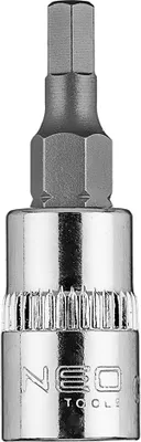 Zdjęcie produktu dla NEO TOOLS Końcówka sześciokątna H4 na nasadce 1/4", krótka, 37 mm