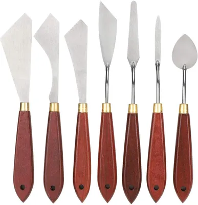 Produktbild von Garosa Palettenmesser Set, Künstler Spachtel 7-teilig aus Edelstahl for Acryl- und Ölgemälde