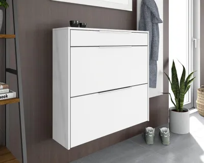 Produktbild von Schuhschrank Oliva 2 hängend Basic weiß matt