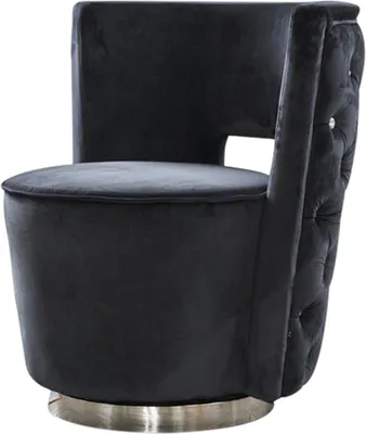 Produktbild von KAWOLA Sessel SENSO Stoff Velvet schwarz
