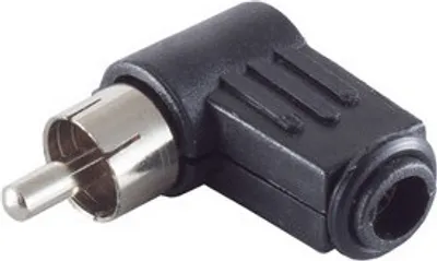 Produktbild von Cinchstecker, Winkel, schwarz