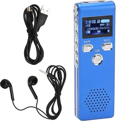 Image de Enregistreur vocal numérique de 64 Go, rechargeable par USB, pour les conférences