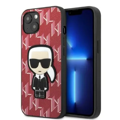 Zdjęcie produktu dla Etui Karl Lagerfeld Klhcp13Mpmnikpi Na Iphone 13 Hardcase - Czerwone Monogram Ikonik Patch