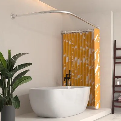 Immagine prodotto di Asta per tenda da doccia a forma di U - Acciaio inossidabile - 75 x 190 x 75 cm