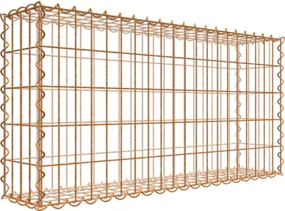 Obrázek produktu pro Rezavý gabion 100 cm x 50 cm x 20 cm (D x V x H), velikost ok 5 cm x 10 cm, spirála