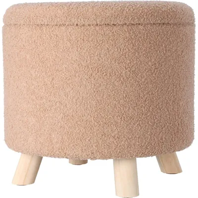Produktbild von Gepolsterter runder Hocker mit Stauraum TEDDY, 40 x 37 cm